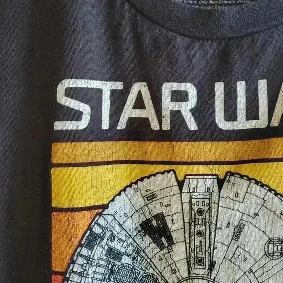 Star Wars Millennium Falcon T-Shirt Men's XL Short Sleeve Graphic Black - Picture 9 of 11